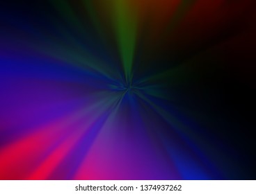 Dark Multicolor, Rainbow vector blurred shine abstract background. A vague abstract illustration with gradient. The best blurred design for your business.