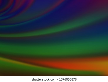 Dark Multicolor, Rainbow vector blurred bright pattern. A completely new color illustration in a bokeh style. A new texture for your design.