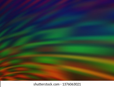 Dark Multicolor, Rainbow vector blurred and colored background. Modern geometrical abstract illustration with gradient. The elegant pattern for brand book.