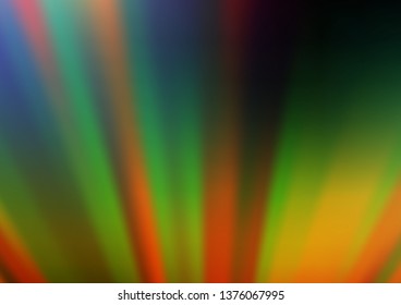 Dark Multicolor, Rainbow vector blurred shine abstract pattern. A vague abstract illustration with gradient. The template for backgrounds of cell phones.