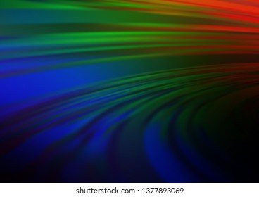 Dark Multicolor, Rainbow vector blurred bright pattern. Creative illustration in halftone style with gradient. A new texture for your design.