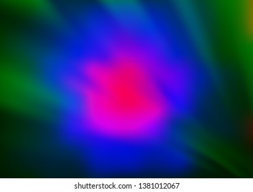Dark Multicolor, Rainbow vector blurred bright background. Shining colorful illustration in a Brand new style. A completely new template for your design.