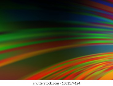 Dark Multicolor, Rainbow vector blurred bright pattern. Creative illustration in halftone style with gradient. Brand new design for your business.