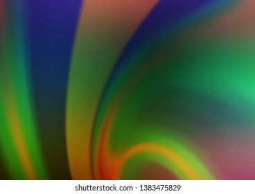 Dark Multicolor, Rainbow vector blurred background. A vague abstract illustration with gradient. A completely new design for your business.