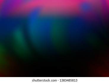 Dark Multicolor, Rainbow vector blurred and colored background. Colorful abstract illustration with gradient. The template can be used for your brand book.