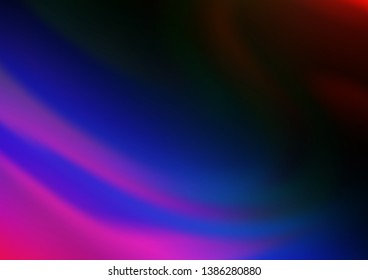 Dark Multicolor, Rainbow vector blurred background. Modern geometrical abstract illustration with gradient. A new texture for your design.