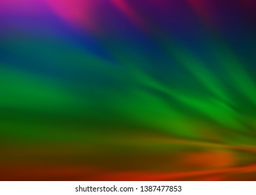 Dark Multicolor, Rainbow vector blurred bright pattern. Modern geometrical abstract illustration with gradient. A completely new template for your design.