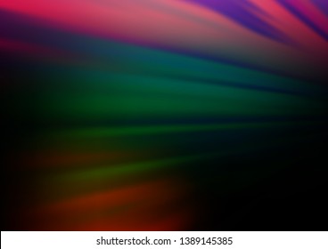 Dark Multicolor, Rainbow vector blurred shine abstract pattern. Creative illustration in halftone style with gradient. Brand new design for your business.
