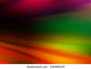 Dark Multicolor, Rainbow vector blurred shine abstract template. Shining colorful illustration in a Brand new style. A new texture for your design.