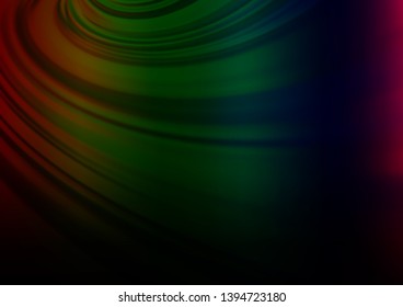 Dark Multicolor, Rainbow vector blurred shine abstract pattern. Shining colorful illustration in a Brand new style. The elegant pattern for brand book.