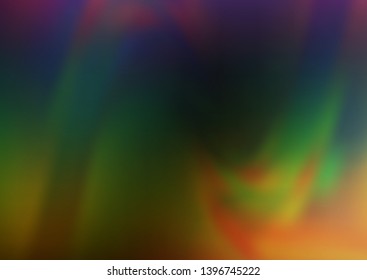 Dark Multicolor, Rainbow vector blurred bright background. Colorful abstract illustration with gradient. The background for your creative designs.