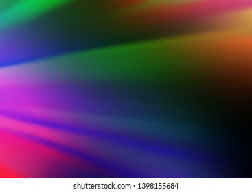 Dark Multicolor, Rainbow vector blurred shine abstract background. Shining colorful illustration in a Brand new style. The elegant pattern for brand book.