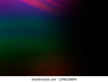 Dark Multicolor, Rainbow vector blurred shine abstract background. An elegant bright illustration with gradient. The template can be used for your brand book.