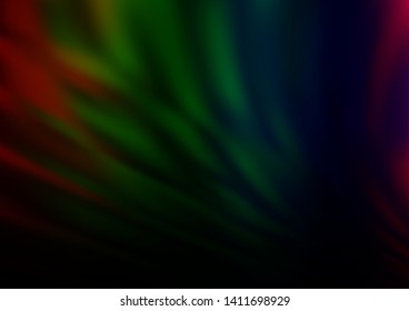 Dark Multicolor, Rainbow vector blurred and colored template. Colorful abstract illustration with gradient. Brand new design for your business.