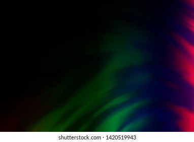 Dark Multicolor, Rainbow vector blurred shine abstract template. Shining colored illustration in smart style. Smart design for your work.