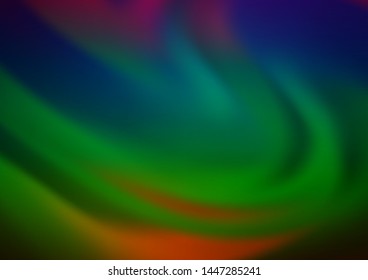 Dark Multicolor, Rainbow vector blurred bright background. Shining colorful illustration in a Brand new style. The template can be used for your brand book.