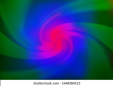 Dark Multicolor, Rainbow vector blurred bright background. Modern geometrical abstract illustration with gradient. A new texture for your design.