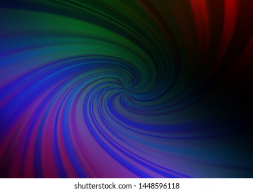 Dark Multicolor, Rainbow vector blurred bright background. Creative illustration in halftone style with gradient. The blurred design can be used for your web site.