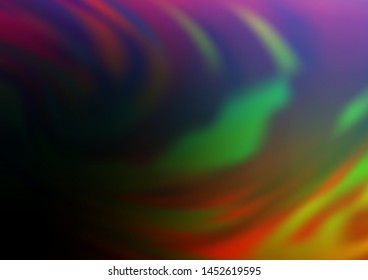 Dark Multicolor, Rainbow vector blurred and colored background. Colorful illustration in blurry style with gradient. Brand new style for your business design.