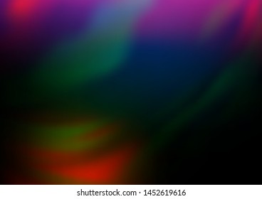 Dark Multicolor, Rainbow vector blurred bright pattern. Colorful illustration in abstract style with gradient. The background for your creative designs.