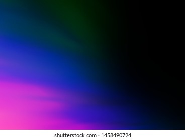 Dark Multicolor, Rainbow vector blurred bright pattern. Colorful abstract illustration with gradient. The template for backgrounds of cell phones.