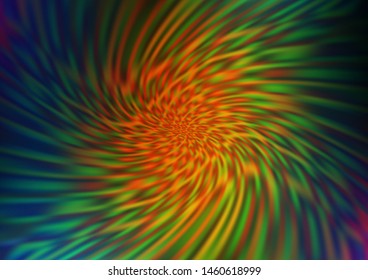 Dark Multicolor, Rainbow vector blurred shine abstract background. Colorful illustration in blurry style with gradient. The blurred design can be used for your web site.