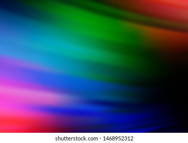 Dark Multicolor, Rainbow vector blurred and colored template. Glitter abstract illustration with an elegant design. A completely new design for your business.