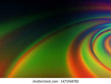Dark Multicolor, Rainbow vector blurred background. Colorful illustration in abstract style with gradient. A new texture for your design.