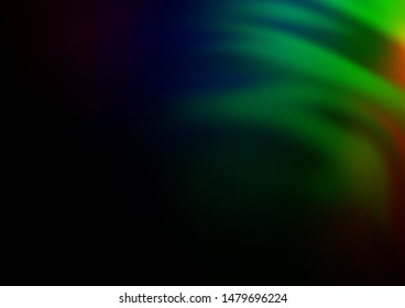 Dark Multicolor, Rainbow vector blurred background. A vague abstract illustration with gradient. A completely new design for your business.