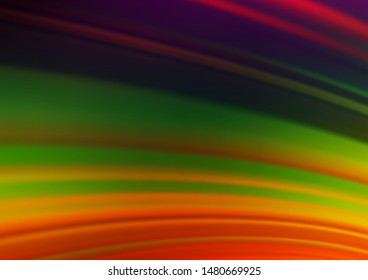 Dark Multicolor, Rainbow vector blurred bright template. Modern geometrical abstract illustration with gradient. The template can be used for your brand book.
