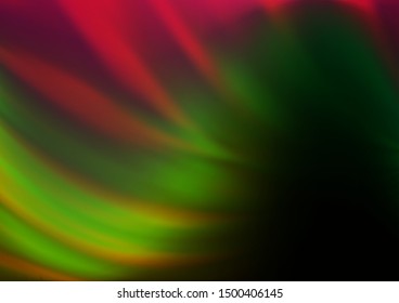 Dark Multicolor, Rainbow vector blurred shine abstract template. Creative illustration in halftone style with gradient. Brand new style for your business design.