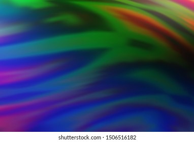 Dark Multicolor, Rainbow vector blurred template. Colorful abstract illustration with gradient. The best blurred design for your business.