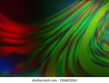 Dark Multicolor, Rainbow vector blurred and colored template. Shining colorful illustration in a Brand new style. A completely new template for your design.