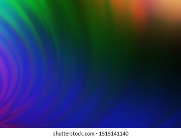 Dark Multicolor, Rainbow vector blurred bright template. Shining colorful illustration in a Brand new style. The best blurred design for your business.