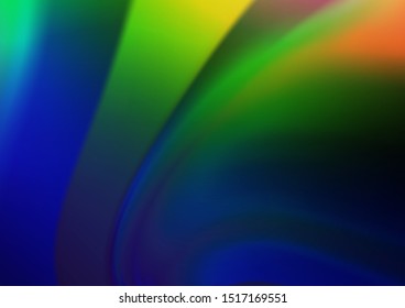 Dark Multicolor, Rainbow vector blurred background. Modern geometrical abstract illustration with gradient. A new texture for your design.
