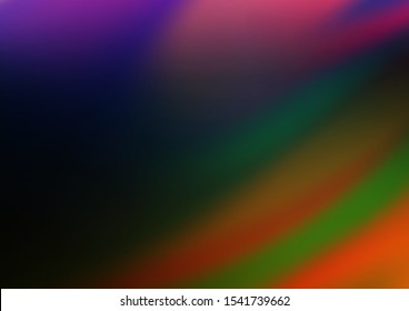 Dark Multicolor, Rainbow vector blurred bright template. A vague abstract illustration with gradient. A completely new design for your business.
