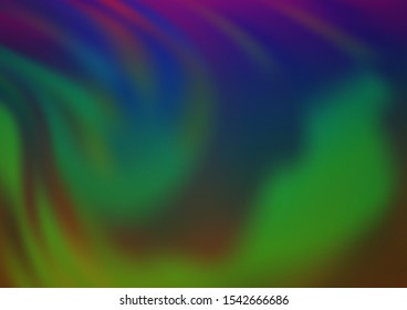 Dark Multicolor, Rainbow vector blurred bright pattern. Colorful abstract illustration with gradient. The elegant pattern for brand book.