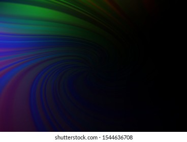 Dark Multicolor, Rainbow vector blurred shine abstract pattern. A completely new color illustration in a bokeh style. A completely new template for your design.