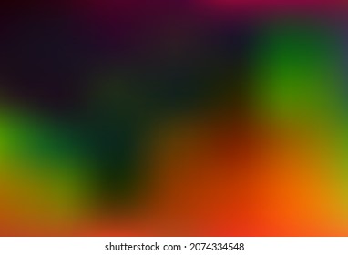 Dark Multicolor, Rainbow vector blurred bright background. Glitter abstract illustration with an elegant design. Brand new style for your business design.