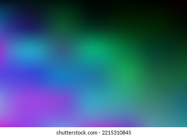 Dark Multicolor, Rainbow vector blurred shine abstract template. Colorful illustration in abstract style with gradient. Brand new template for your design.