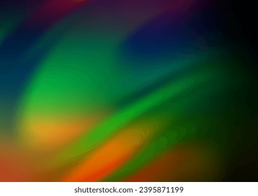 Dark Multicolor, Rainbow vector blurred bright pattern. A completely new color illustration in a bokeh style. A completely new design for your business.