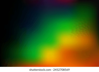 Dark Multicolor, Rainbow vector blurred and colored background. Creative illustration in halftone style with gradient. Simple design for your business.