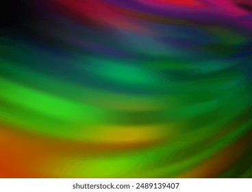 Dark Multicolor, Rainbow vector blurred shine abstract background. Creative illustration in halftone style with gradient. The background for your creative designs.
