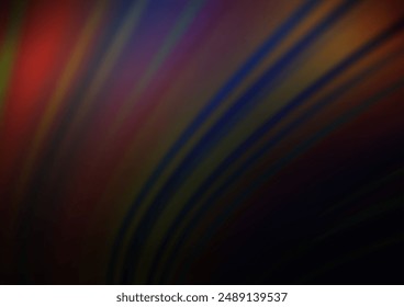 Dark Multicolor, Rainbow vector blurred shine abstract template. Colorful illustration in abstract style with gradient. Brand new design for your business.