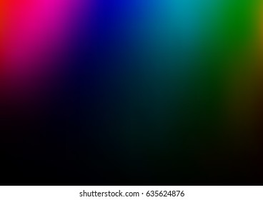 Dark Multicolor, Rainbow vector blurred and colored template. Shining colored illustration in a brand-new style. A new texture for your design.