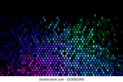 Dark Multicolor, Rainbow vector blurry rectangular background. Geometric background in square style with gradient. The pattern can be used for brand-new background.