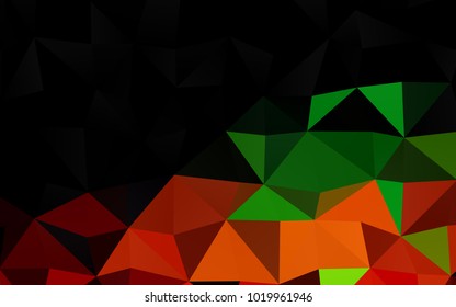 Dark Multicolor, Rainbow vector blurry triangle pattern. Creative illustration in halftone style with gradient. Brand-new style for your business design.