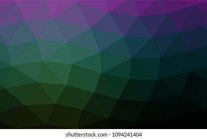 Dark Multicolor, Rainbow vector blurry triangle background. Colorful illustration in abstract style with gradient. A completely new template for your business design.
