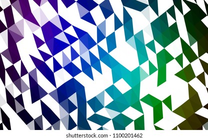 Dark Multicolor, Rainbow vector blurry triangle pattern. Colorful abstract illustration with gradient. The elegant pattern can be used as part of a brand book.