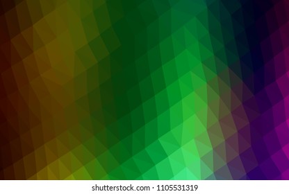 Dark Multicolor, Rainbow vector blurry hexagon pattern. A completely new color illustration in a vague style. Brand new style for your business design.